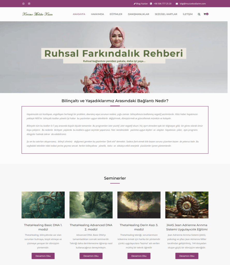 Mucize Kodlarım Şifa Web Sitesi