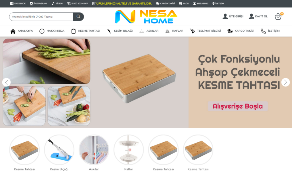 Nesa Home E-Ticaret Sitesi